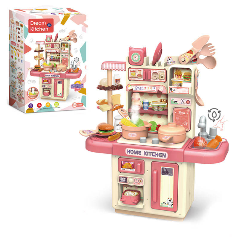 Dream Kitchen DIY Kids Play Set with Real Steam & Cooking Accessories