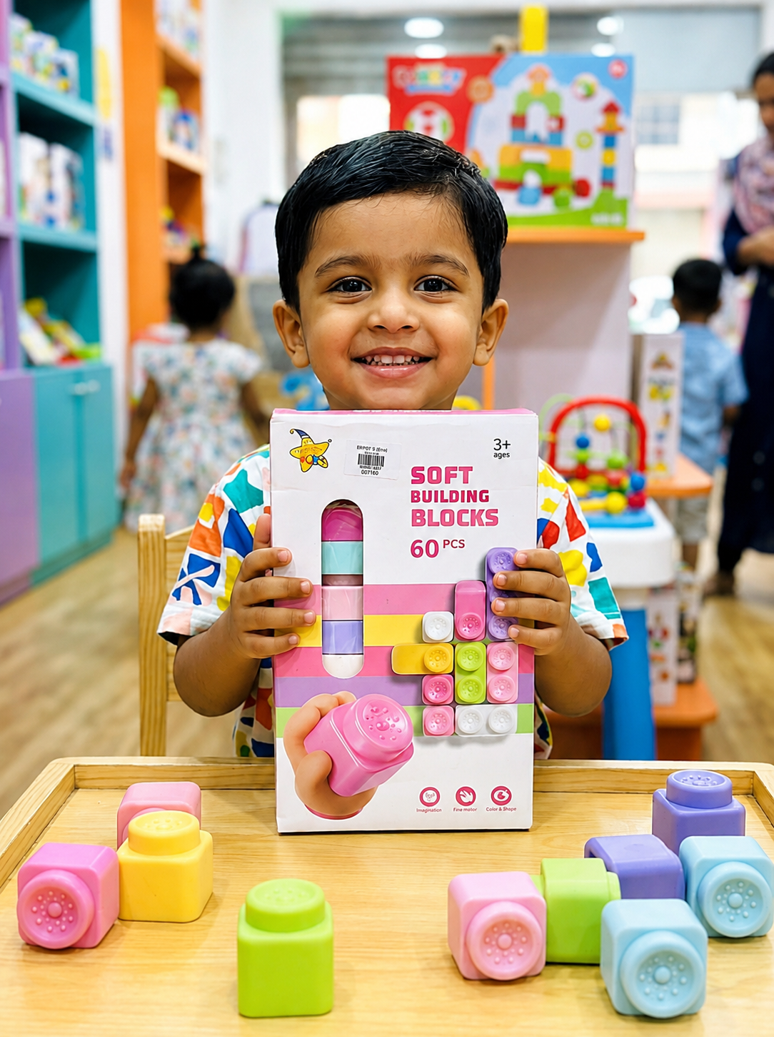 Soft Colorful Building Blocks Set (60pcs)